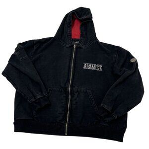MENACE Los Angeles Zip Up Hoodie in Black